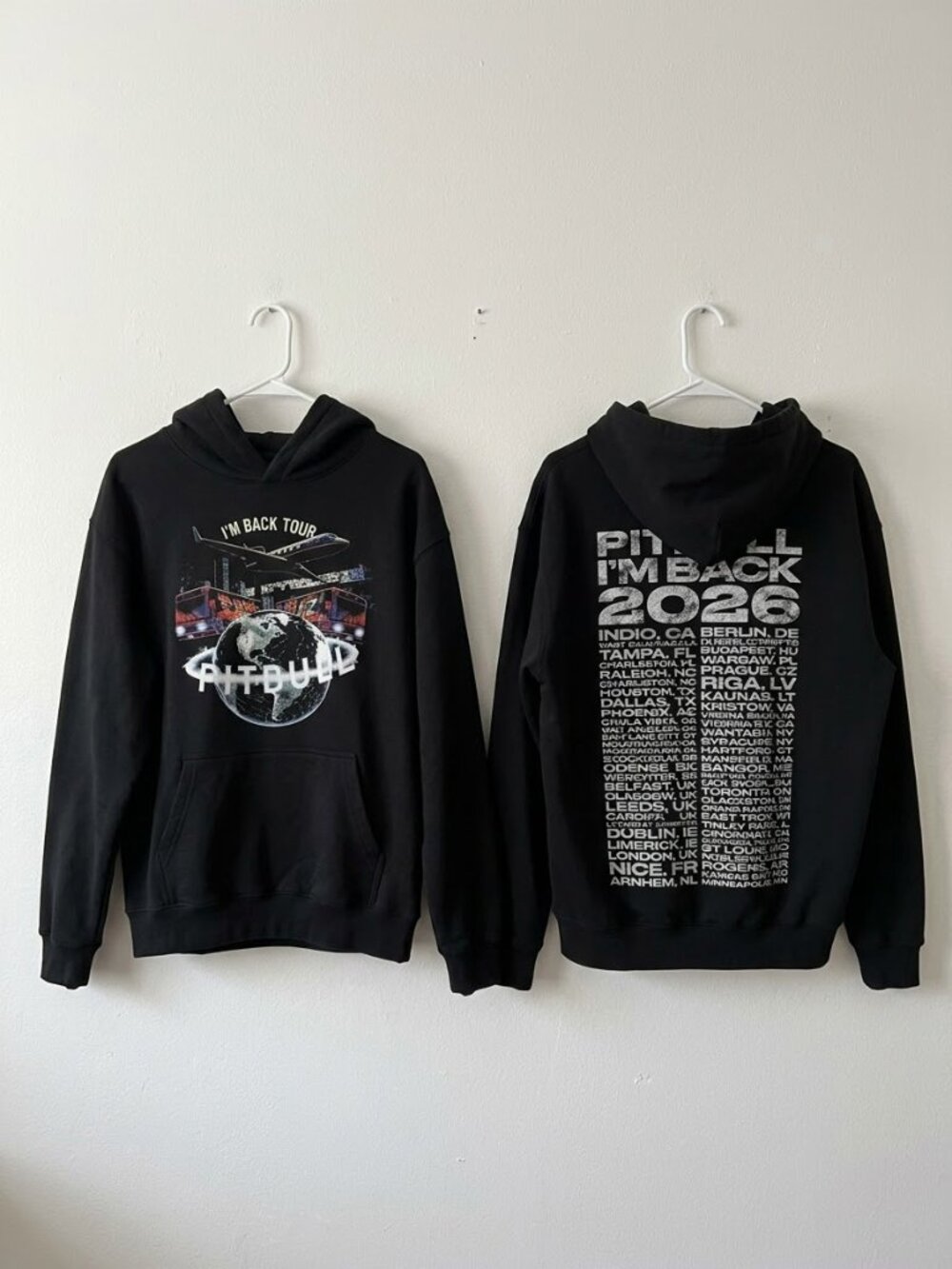 Pitbull Merch I'm Back World Tour 2026 Tour Hoodie Reprint